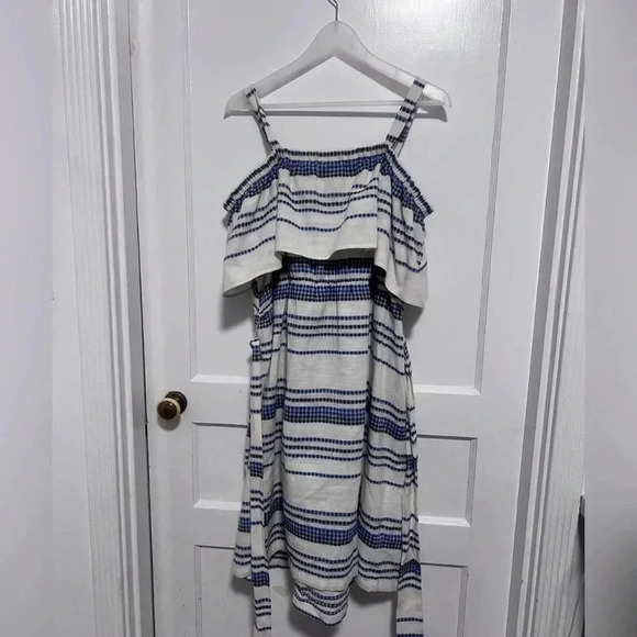 ELOQUII Plus Size Ruffled Off the Shoulder Boho Dress - Picture 4 of 4